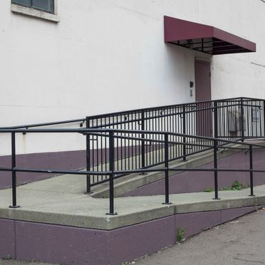 Ramp access to building
